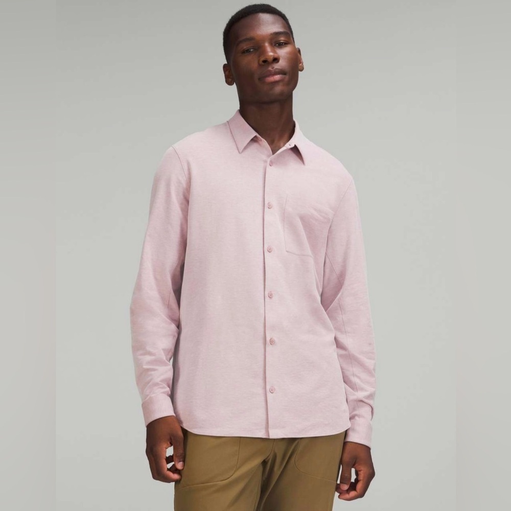 Lululemon Commission Long Sleeve Shirt Brier Rose  Mens Size M/L?